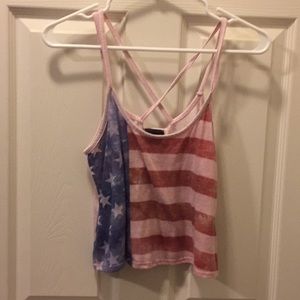 American flag crop top